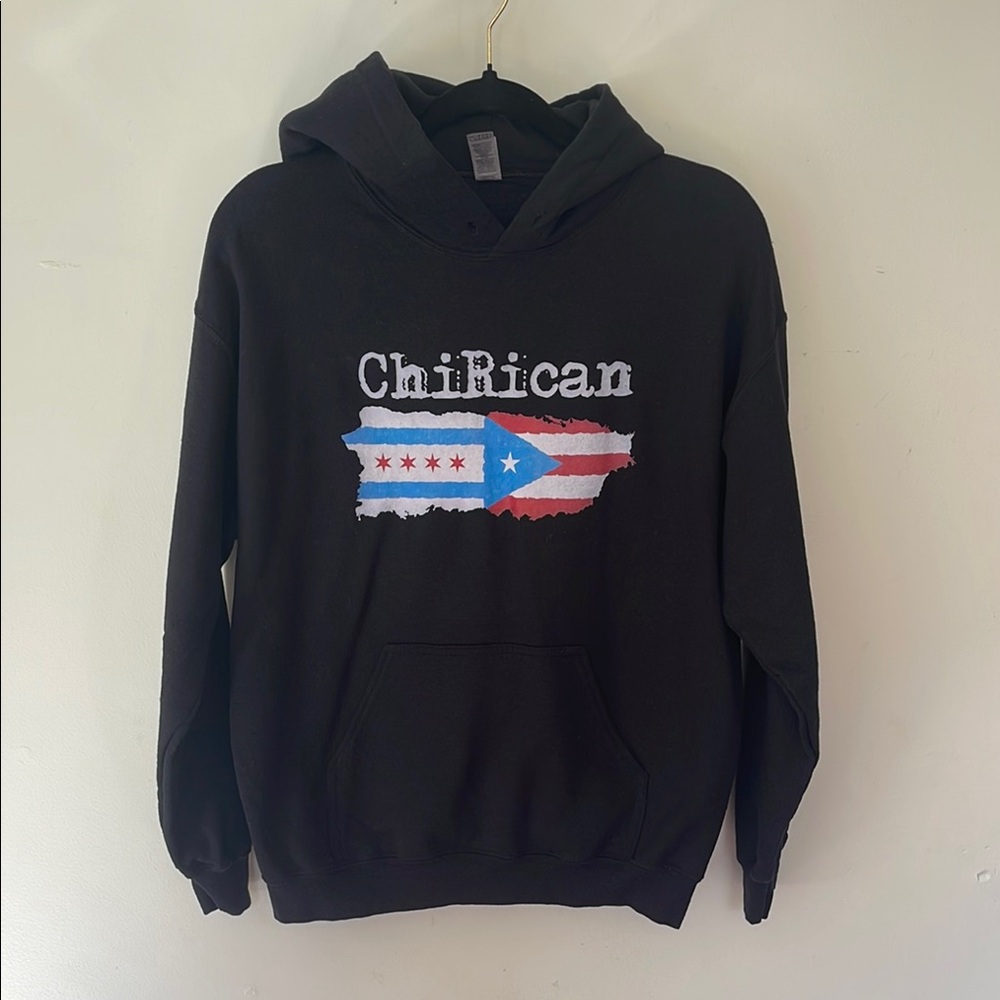 Gildan Black ChiRican Men's or Women’s  Hoodie Medium